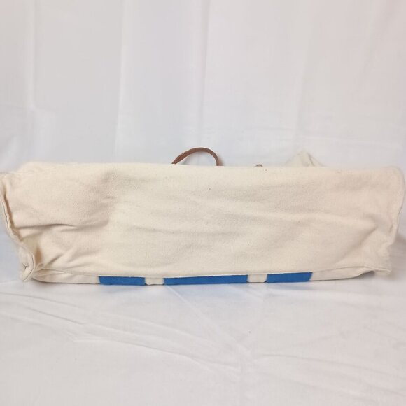 Extra Large 'S' Canvas Tote Shopper Bag Carryall Leather Straps Great Condition - Picture 6 of 9